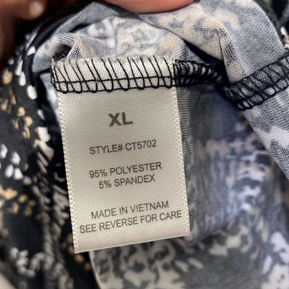 Blue Mood Women's Multicolor Plaid Split Neckline Button Up Shirt Size XL - Picture 9 of 9